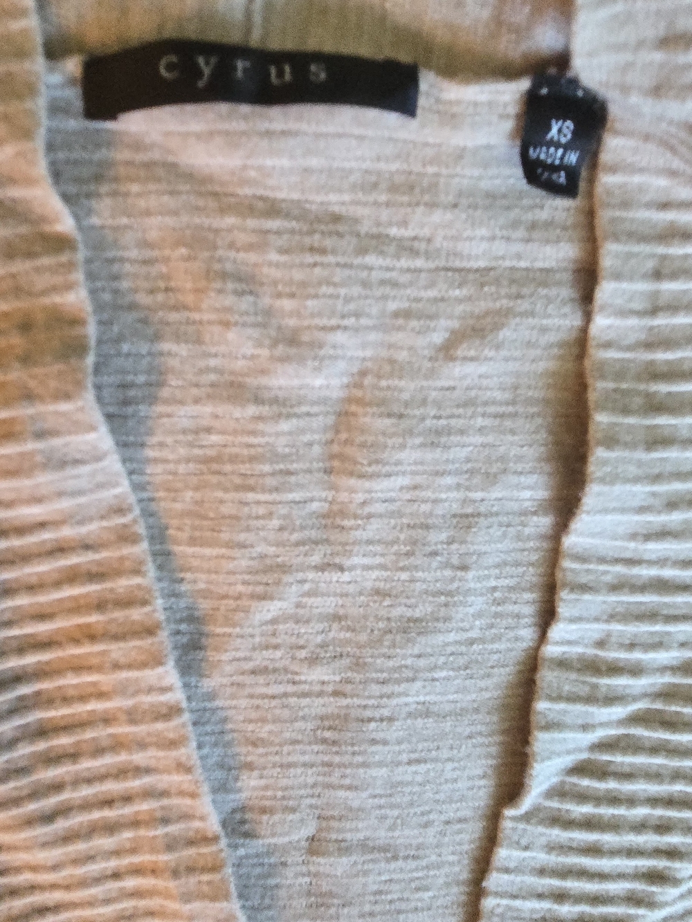 Cyrus Light Cream Ribbed Open-Front Cardigan - Picture 2 of 3